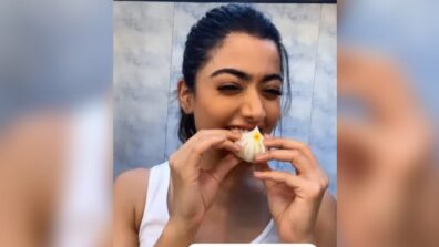 Rashmika Mandanna tastes modak for first time in life in Ganpati festival, check out her UNMISTAKABLE reaction