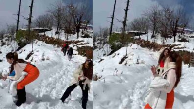 Rubina Dilaik and Srishty Rode recreate iconic ‘Didi Tera Devar Deewana’ step amid snow-capped mountains, watch video