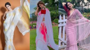 Rubina Dilaik, Hina Khan, and Shraddha Arya look breathtakingly beautiful in Organza saree