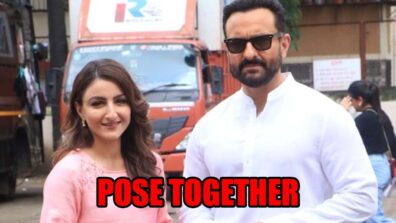 Saif Ali Khan and Soha Ali Khan pose together, give serious sibling goals to fans