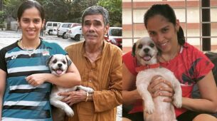 Saina Nehwal’s lovestruck pictures with pet dog “Chopsy”