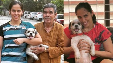 Saina Nehwal’s lovestruck pictures with pet dog “Chopsy”