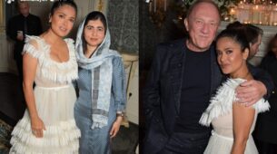 Salma Hayek Looks Gorgeous In A White Tiered Gown As She Joins The Celebration Of Edward Enninful’s New Memoir A Visible Man
