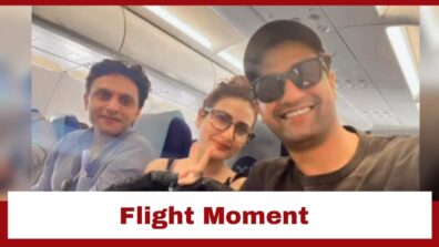 Sam Bahadur Actors Vicky Kaushal, Fatima Sana Shaikh, Mohd Zeeshan Ayyub Share Happy Flight Moment