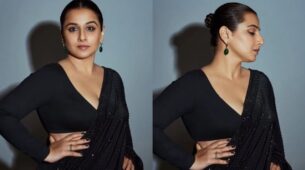 Saree Lover: Vidya Balan Looks Glamorous In A Black Sequin Saree