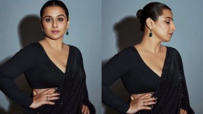 Saree Lover: Vidya Balan Looks Glamorous In A Black Sequin Saree