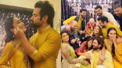 Surbhi Jyoti and Rithvik Dhanjani twin in gorgeous yellow, caught up in festive mood