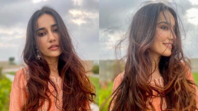 Surbhi Jyoti is in love with Mumbai’s breezy weather, poses happily in orange ethnic desi outfit