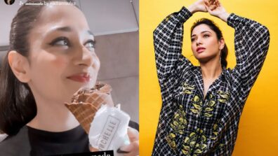 Tamannaah Bhatia makes her day ‘yum’ with chocolate ice-cream, pics inside