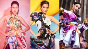 Tamannah Bhatia, Kiara Advani, And Sara Ali Khan Look Gorgeous In Colorful Satin Trapeze Dress