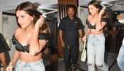 Tara Sutaria Spotted In Black Off-shoulder Crop Top And Jeans With Someone Special