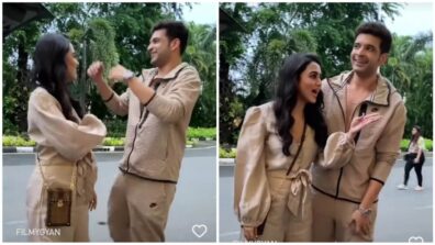 Tejasswi Prakash and Karan Kundrra spotted in twinning beige avatars, watch