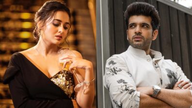 Tejasswi Prakash burns internet with oomph game in black slit gown, BF Karan Kundrra says, “bring a blessing down…”