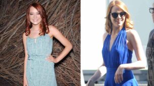 The blue summer outfit collection by Emma Stone is a must-have in your wardrobe