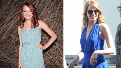 The blue summer outfit collection by Emma Stone is a must-have in your wardrobe