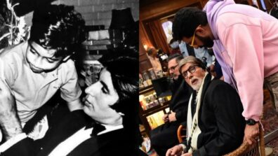 Then And Now: Abhishek Bachchan Gives Suprise To His Father Amitabh Bachchan On Sets And Looks Cute