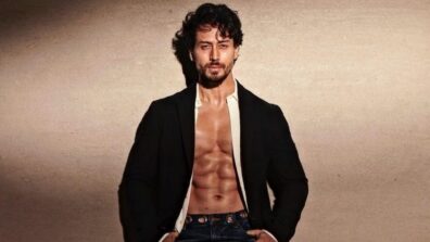 Tiger Shroff Looks Smoking Hot Flaunting His Toned Abs In Black Jacket