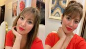 TMKOC diva Munmun Dutta gets new ‘fringe bangs’ hairstyle, looks spicy and gorgeous in red