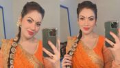 TMKOC diva Munmun Dutta is slaying in orange Bengali saree, Bigg Boss star Pratik Sehajpal loves it
