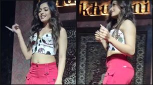 Too Cute: ‘Crush Of The Nation’ Rashmika Mandanna grooves to popular song in bralette and pink trousers, netizens can’t keep calm