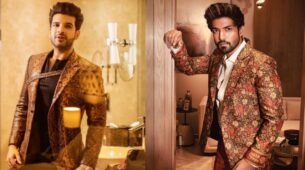 TV Hunks: Karan Kundrra and Gurmeet Chaudhary flaunt golden swag in shiny blazers, check out