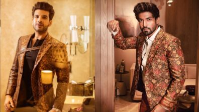 TV Hunks: Karan Kundrra and Gurmeet Chaudhary flaunt golden swag in shiny blazers, check out