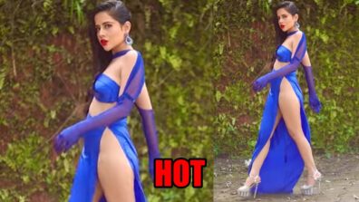 Urfi Javed raises the heat in a dangerously high waist blue dress, fans shower love