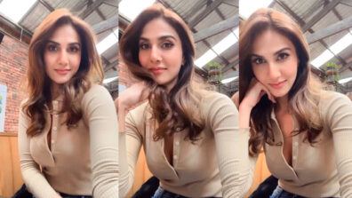 Vaani Kapoor looks Autumn ready in beige t-shirt and denim jeans