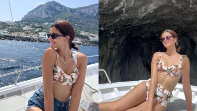 Vacation Look: Ananya Panday Sizzles The Floral Print Bikini In Italy