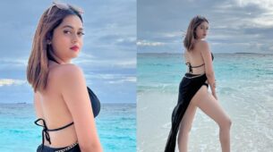 Vaishnavi Prakash gets her ‘Maldivan tan’ on point, raises mercury levels with her sheer black swimsuit 