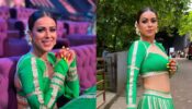 Vibe Aaj Desi Hai: Nia Sharma looks irresistible in green blouse and lehenga, check stunning beauty moment