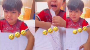 Viral Video: “I will grow old studying all day long,” excuses a little boy to avoid study