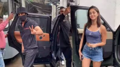 Watch: Ananya Panday and Ranbir Kapoor spotted arriving for advertisement shoot on sets videos go viral