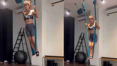 Watch: Hina Khan is dancing through fire, performs aerial belly training in stunning bralette and shorts