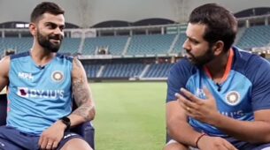 Watch: Rohit Sharma interviews Virat Kohli after sensational century against Afghanistan, video goes viral
