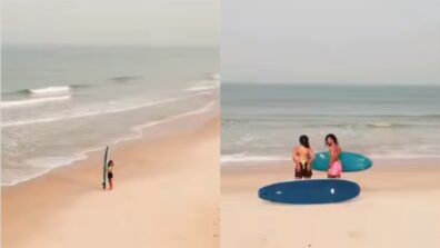 Watch Video: Nidhi Bhanushali goes on sea surfing looks stunner in beach avatar