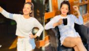White Beauty: Monalisa’s Cozy And Comfy White T-shirt With Shorts Is Perfect For Vacation Look