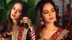 Watch: Mugdha Chaphekar grooves to ‘Manike Mage Hithe’ in stunning ethnic outfit, check out