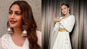 Surbhi Chandna and Ashi Singh are ultimate divas in all-white patiala suit and hoop earrings, see sizzling moments