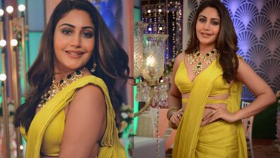 Sherdil Shergill: Surbhi Chandna is all about sunflower vibes in sensuous yellow deep-neck saree, fans stunned