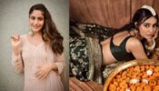 Traditional Beauties: Surbhi Jyoti glams up in green Benarasi, Surbhi Chandna calls for simplicity in beige Chikankari suit