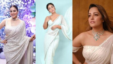 Shraddha Arya, Hina Khan and Anita Hassanandani take over internet by storm in white see-through sarees, see sizzling pics