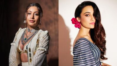 Surbhi Chandna and Surbhi Jyoti are making feel the heat in heavy-printed deep-neck blouses, take fashion inspiration