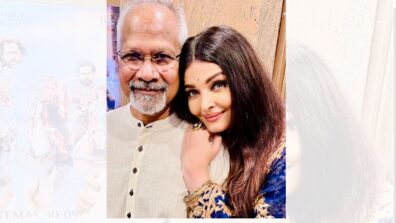 Aishwarya Rai Bachchan Poses With Ponniyin Selvan I Director Mani Ratnam