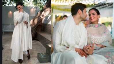 Ali Fazal aces in Sandeep Khosla’s regal white ethnic couture
