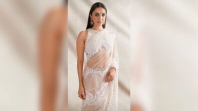 Amid wedding rumours, Kiara Advani gets decked up in all-white see-through saree, sets internet on fire with classy look