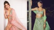 Ananya Panday and Kriti Sanon stun in deep-neck, plunging neckline see-through lehengas, we are crushing