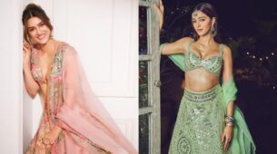 Ananya Panday and Kriti Sanon stun in deep-neck, plunging neckline see-through lehengas, we are crushing