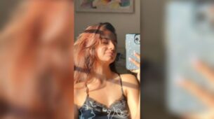 Anushka Sen flaunts her sunkissed glow slipping in lacy black night dress