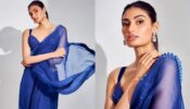 Athiya Shetty Sizzles The Blue Netted Saree, Impressing Us With Her Fashion Moments